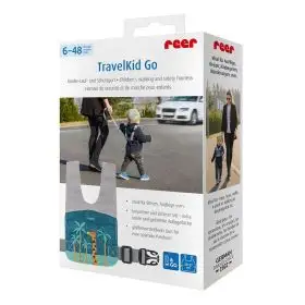 Ham de siguranta si mers pentru bebelusi, reglabil, cu frau de ghidare detasabil, Reer Travelkid Go 53132