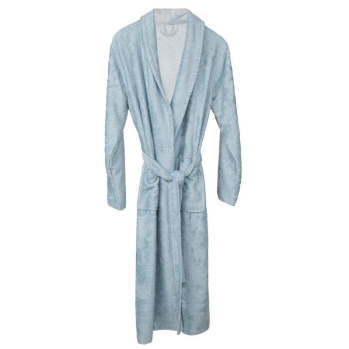 Halat de Baie Frotir din Bambus pentru Adulti M Sea Blue Timboo TM-BADME-529