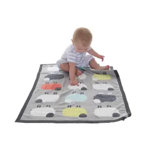 Paturica Tricotata din Bumbac cu Oite Gri 