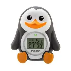 Termometru digital de baie si camera MyHappyPingu, cu ceas, Reer 24041
