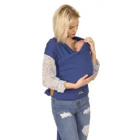 Wrap elastic cu suport lombar albastru SeviBebe