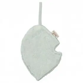 Textil din bambus pentru dentitie cu agatatoare suzeta Frunza Sea Blue