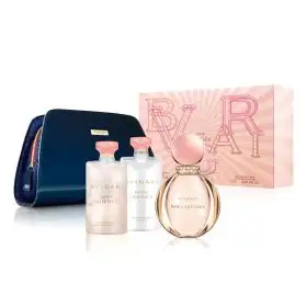 Set Cadou Bvlgari: Rose Goldea, Toiletry, GWP Textile Pouch + Rose Goldea, Moisturizing & Softening, Lapte de corp, 75 ml + Rose Goldea, Apa de parfum, pentru femei, 90 ml + Rose Goldea, Cleansing, Gel de dus pentru toate tipurile de piele 75 ml