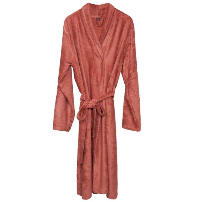 Halat de Baie Frotir din Bambus pentru Adulti Apricot Blush S Timboo TM-BADSM-533