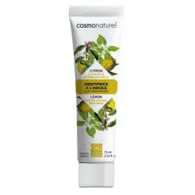 Pasta de dinti BIO pentru albirea dintilor cu lamaie si argila 75 ml COSMO NATUREL