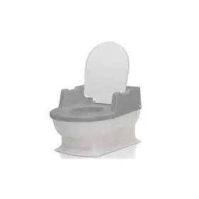Minitoaleta SitzFritz pentru copii, olita educationala, 18+ luni, alb-gri, Reer 44221