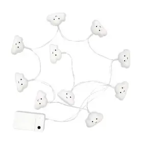 Lampa de veghe ghirlanda, 10 LED-uri, oprire cronometrata, forma nor, alba, Lumilu String Light Cloud, Reer 52180