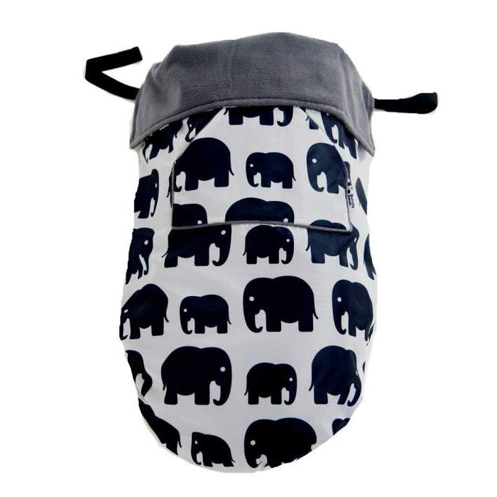 Protectie Universala de Iarna pentru Carucior GO cu Elefanti BundleBean BBGOGEL