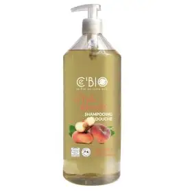 Sampon si gel de dus organic 2 in 1 cu piersici albe 1000 ml CE'BIO