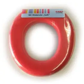 Reductor scaun toaleta pentru copii, buretat, ergonomic, portabil, 28 x 29 cm, rosu, Reer 4811.2