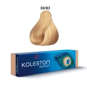 Vopsea de par permanenta Wella Professionals, Koleston Perfect, 10/03 Blond auriu natural stralucitor, 60 ml