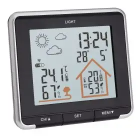 Statie meteo wireless LIFE TFA 35.1153.01, cu transmitator wireless extern inclus, neagra