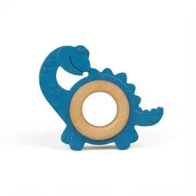 Jucarie organica pentru dentitie, din lemn si cauciuc natural, Dinozaur, Gruenspecht 688-00