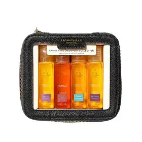 Aromatherapy Associates Mini Shower Oil Discovery Collection: De-Stress To Calm & Focus 50 Ml + Rose To Enrich & Uplift 50 Ml + Revive To Energise & Awaken 50 Ml + Muscle To Ease & Recover 50 Ml