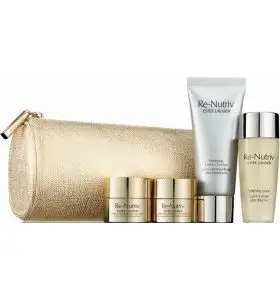 Estee Lauder Re-Nutriv Deluxe, Femei, Set: Hydrating Creme Cleanser 30ml+Ultimate Lift Regenerating Youth Creme 7ml+Ultimate Lift Regenerating Youth Eye Creme 7ml+Softening Lotion 30ml+Geanta