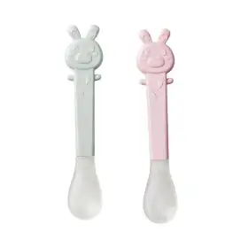 Set Lingurite cu Varf Moale Roz/Gri