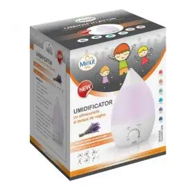 Umidificator ultrasunete, cu ionizare, lampa de veghe si aromoterapie Minut Baby, 2.8l