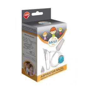 Aspirator nazal Minut Baby, 2 varfuri de silicon, aspiratie 2 in 1