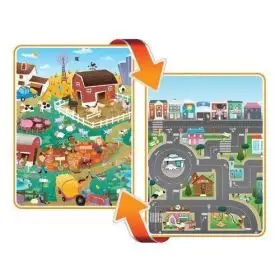 Covoras de Joaca cu Doua Fete pentru Copii Prince Lionheart City / Farm