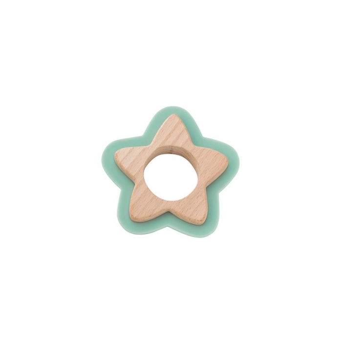 Jucarie naturala pentru dentitie Star Verde Saro Baby