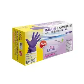 Manusi nitril Minut nepudrate violet 100 buc S, M, L
