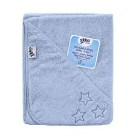 Prosop cu gluga bumbac organic Blue 90x90 cm XKKO