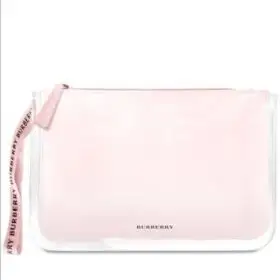 Burberry, Textile Makeup Bag, Pink