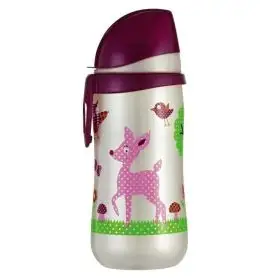 Cana de baut First Cup Girl, adaptor de baut antipicurare din silicon, clip de prindere, 330 ml, de la 12 luni, nip 35050