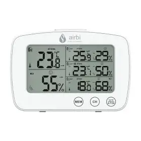 Set Termometru si higrometru digital cu 3 transmitatoare wireless externe Airbi TRIO BI1030