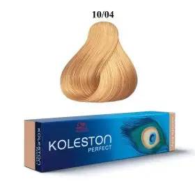 Vopsea de par permanenta Wella Professionals, Koleston Perfect, 10/04 Blond foarte deschis, Roscat natural, 60 ml