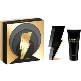 Set Carolina Herrera pentru Barbati: Bad Boy Extreme, Apa De Parfum, 100 ml + Bad Boy Extreme, Gel de dus revitalizat pentru toate tipurile de piele, 100 ml
