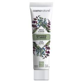 Pasta de dinti BIO pentru curatarea dintilor cu argila si salvie 75 ml COSMO NATUREL