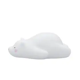Lampa de veghe si veioza cu LED, lumina reglabila si oprire cronometrata, forma urs polar, alba, Lumilu Lazy Friends Bear, Reer 52230