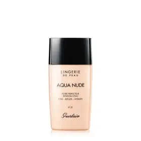 Fond de ten Guerlain Lingerie De Peau Aqua Nude 05W Deep Warm Water Infused Perfecting Fluid 30 Ml