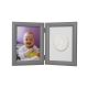Baby HandPrint  Kit mulaj Memory Frame, Cu rama foto 13x18 cm, Nontoxic, Conform cu standardul european de siguranta EN 713:2019, Silver