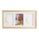 Baby HandPrint  Kit mulaj cu dubla amprenta, Double Memory Frame, Cu rama foto 10x15 cm, Nontoxic, Conform cu standardul european de siguranta EN 713:2019, Natur