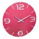 Ceas de perete colorat, analog, creat de designer, model CONTOUR, roz, TFA 60.3047.12