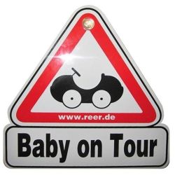  80210_19 Semn de masina Baby on Tour REER 80210 REER Rosu