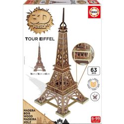 Puzzle Monument Turnul Eiffel 3D Multicolor