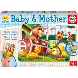  16845 Set 6 Puzzle Baby & Mother 2 piese Educa Multicolor