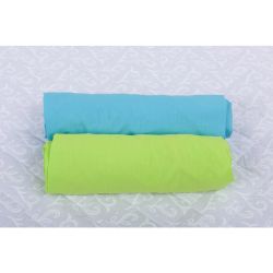 Set 2 cearceafuri cu elastic 140x70 cm Bleu+ Verde Multicolor