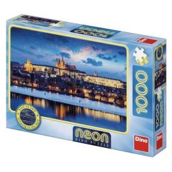 Puzzle Neon - Castelul Praga (1000 piese) Multicolor