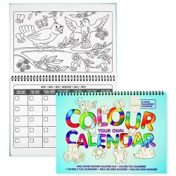  AC159_08 Carte de colorat - Calendarul meu Keycraft Alb / Negru