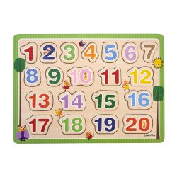 Puzzle din lemn - Numar de la 1 - 20 Multicolor