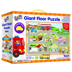  1005023_08 Giant Floor Puzzle: Orasul (30 piese) Galt Negru