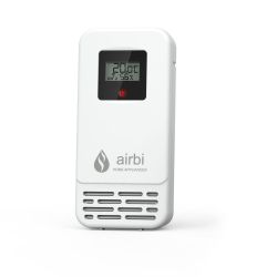 Senzor pentru temperatura si umiditate, afisaj LCD, alb, AirBi BI1010 Alb