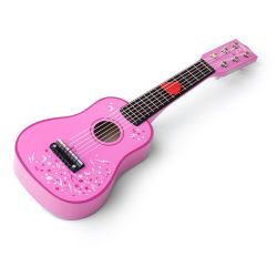 Chitara din lemn pentru copii - Roz Roz Deschis