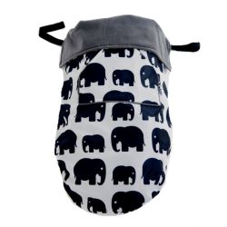  BBGOGEL Protectie Universala de Iarna pentru Carucior GO cu Elefanti BundleBean Gri