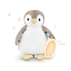 Pinguinul Phoebe - Plus cu mecanism de Linistire si Relaxarea Bebelusului Bej