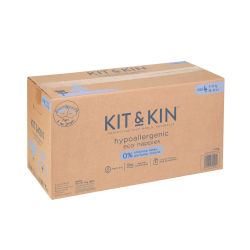 Scutece Hipoalergenice Eco Kit&Kin, Marimea 4, 9-14 kg , 128 buc Alb